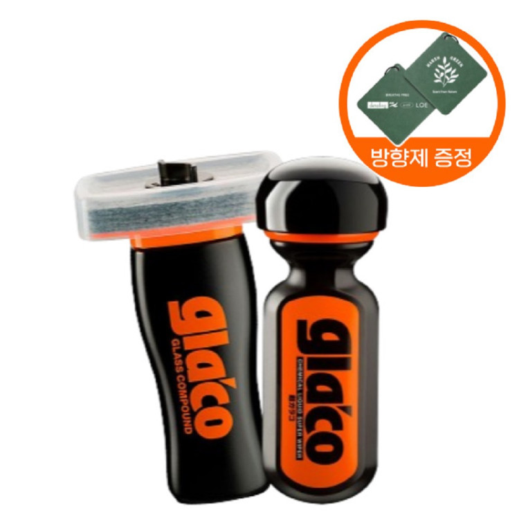 [방향제 증정] 소프트99 글라코 1년지속 유리관리 2종세트 (장기지속 발수코팅제 G19+유막제거제 G47)